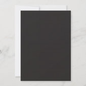 Elegante Black Wedding Einladung (Rückseite)