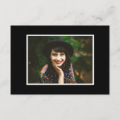 Elegante Black & White Bat Mitzvah Foto RSVP Karte (Rückseite)