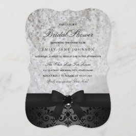 Elegante Black & White Bow Bridal Dusche Einladung