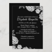 Elegante Black & White Bridal Dusche Einladungen (Vorne/Hinten)