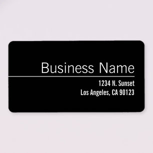Elegante Black & White Business Rücksendeadresse Adressaufkleber