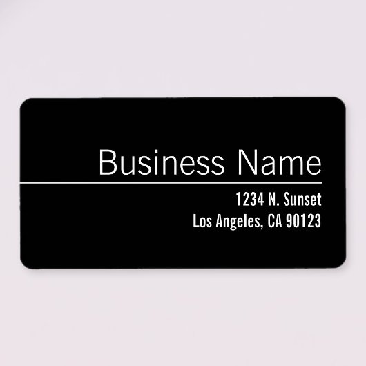 Elegante Black & White Business Rücksendeadresse Adressaufkleber