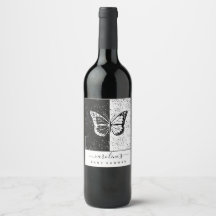 Elegante Black & White Butterfly Babydusche gepunk