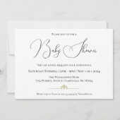 Elegante Black & White Cat Lover Kinderdusche Einladung (Rückseite)