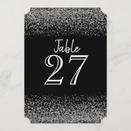 Elegante Black & White Diamond Wedding Table Card Einladung