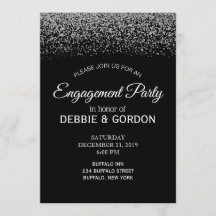 Elegante Black & White Diamond Wedding Verlobung