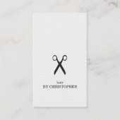 Elegante Black&White Haar Stillistische Personalka Terminkarte (Vorderseite)