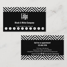 Elegante Black & White Logos Social Media Call