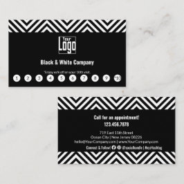 Elegante Black & White Logos Social Media Call Treuekarte