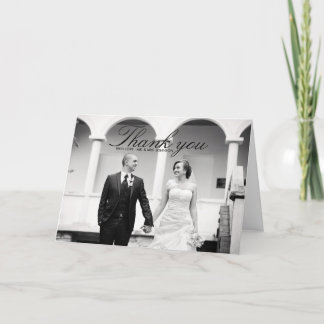 Elegante Black & White Wedding Dankeschön Karte