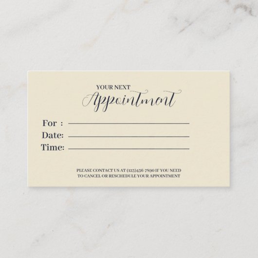 Elegante Black & Yellow Back&Front Terminierungska Terminkarte (Rückseite)