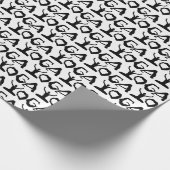 Elegante Black Yoga Silhouetten Geschenkpapier (Ecke)