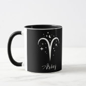 Elegante Black Zodiac-Zeichen-Tasse Tasse (Links)