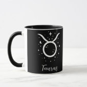 Elegante Black Zodiac-Zeichen-Tasse Tasse (Links)