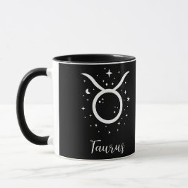 Elegante Black Zodiac-Zeichen-Tasse Tasse