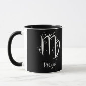 Elegante Black Zodiac-Zeichen-Tasse Tasse (Links)