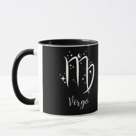 Elegante Black Zodiac-Zeichen-Tasse Tasse