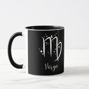 Elegante Black Zodiac-Zeichen-Tasse Tasse