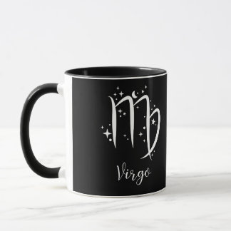 Elegante Black Zodiac-Zeichen-Tasse Tasse