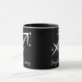 Elegante Black Zodiac-Zeichen-Tasse Tasse (Zentrum)