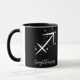 Elegante Black Zodiac-Zeichen-Tasse Tasse