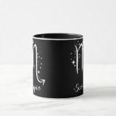 Elegante Black Zodiac-Zeichen-Tasse Tasse (Zentrum)