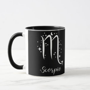 Elegante Black Zodiac-Zeichen-Tasse Tasse