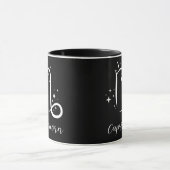 Elegante Black Zodiac-Zeichen-Tasse Tasse (Zentrum)
