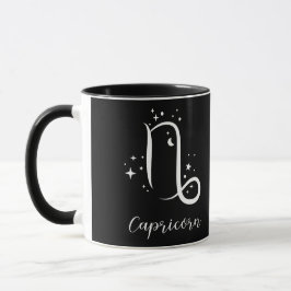 Elegante Black Zodiac-Zeichen-Tasse Tasse