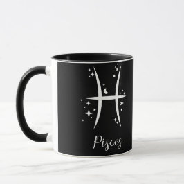 Elegante Black Zodiac-Zeichen-Tasse Tasse