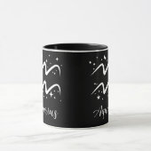 Elegante Black Zodiac-Zeichen-Tasse Tasse (Zentrum)