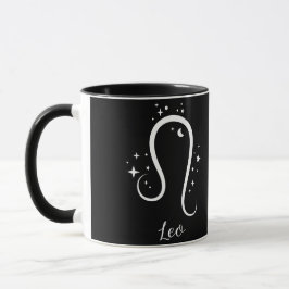 Elegante Black Zodiac-Zeichen-Tasse Tasse
