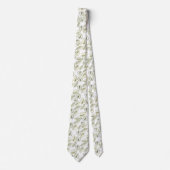 elegante blanco con hojas verdes krawatte (Vorderseite)