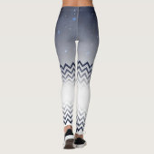 elegante blanco y azul con zigzag leggings (Rückseite)