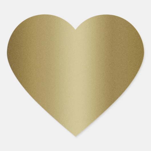 Elegante Blank Gold Glitzer Siegel Herz-Aufkleber (Vorderseite)