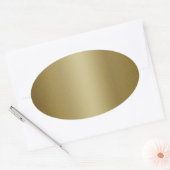Elegante Blank Gold Glitzer Siegel Ovaler Aufkleber (Umschlag)