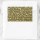 Elegante Blank Gold Glitzer Siegel Rechteckiger Aufkleber (Tasche)