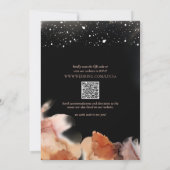 Elegante Blank und orange Tinte Hochzeit Einladung (Rückseite)