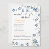 Elegante Bläserblume Wir binden den Knoten Einladung (Vorderseite)