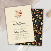 Elegante Bläserfall-Wildblume Kinderdusche Einladung