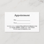 Elegante Bläsernavy Blauer Strahlerblut Terminkarte (Rückseite)