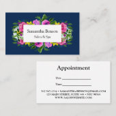 Elegante Bläsernavy Blauer Strahlerblut Terminkarte (Vorne/Hinten)