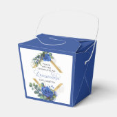 Elegante Bläserne Rose Eukalyptus Quinceanera Geschenkschachtel (Vorderseite)