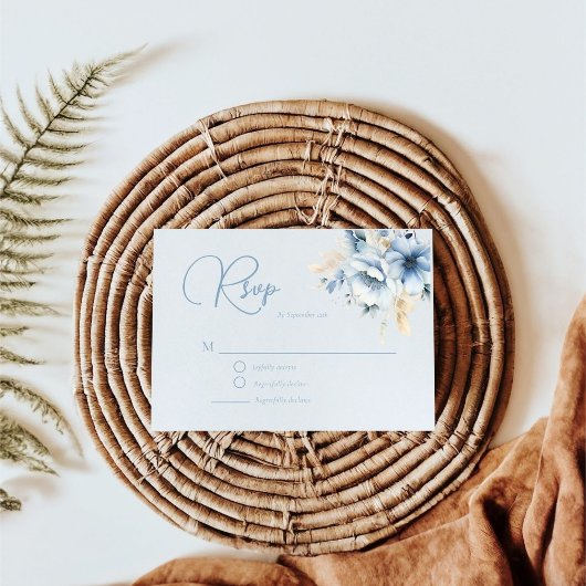 Elegante Bläserner Frühling Hochzeit RSVP Karte