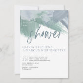 Elegante, blass, Abstrakte Pinselstriche Einladung (Vorderseite)