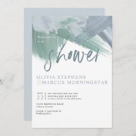 Elegante, blass, Abstrakte Pinselstriche Einladung