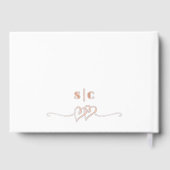 Elegante, blassfarbene Rose Kleine Hochzeitsreise Gästebuch (Rückseite)