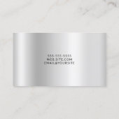 Elegante Blasssilber Ombre Foil Lila Glitzer Visitenkarte (Rückseite)