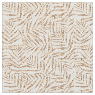 Elegante Blätter aus goldfarbenen Palmen Stoff