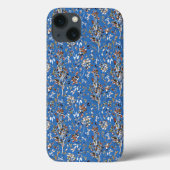 Elegante Blätter Berries Blau Case-Mate iPhone Hülle (Rückseite)